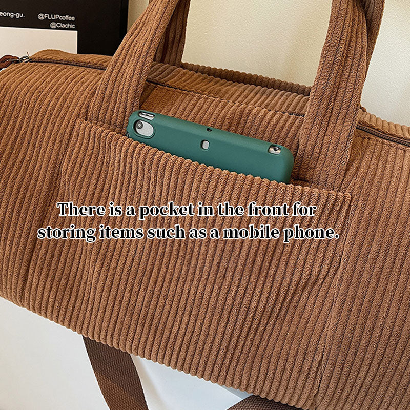 Corduroy Sports Shoulder Bag