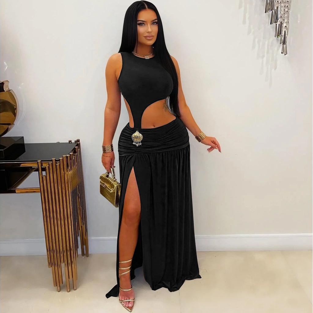 Womens' split Sleeveless Dress