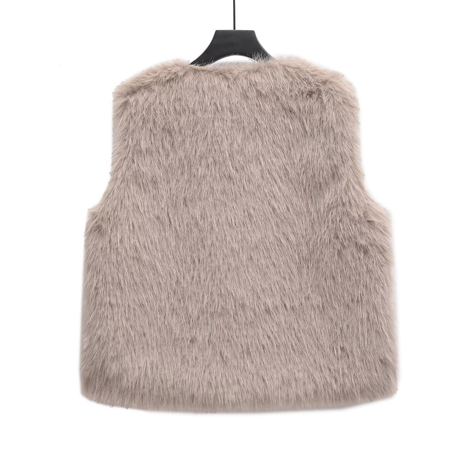 Street faux fur vest for women's clothing