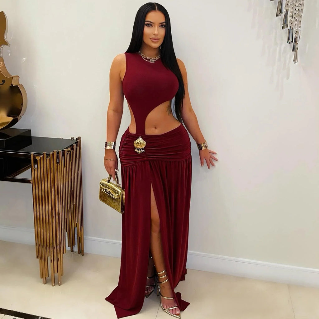 Womens' split Sleeveless Dress