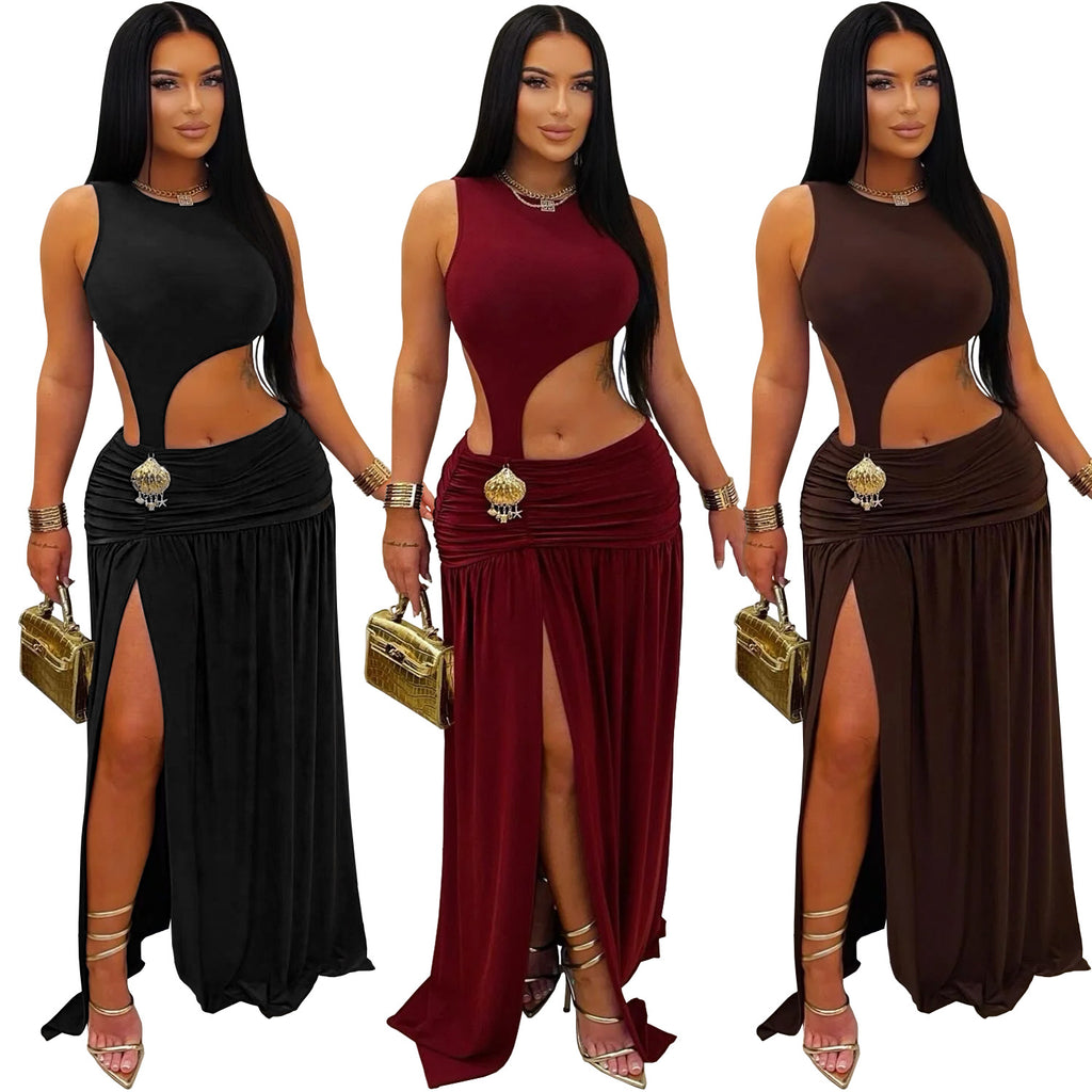 Womens' split Sleeveless Dress